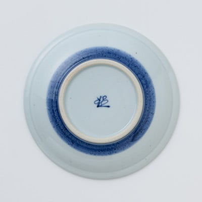 ぶどう柄18cm皿(縁付)　伊万里陶苑