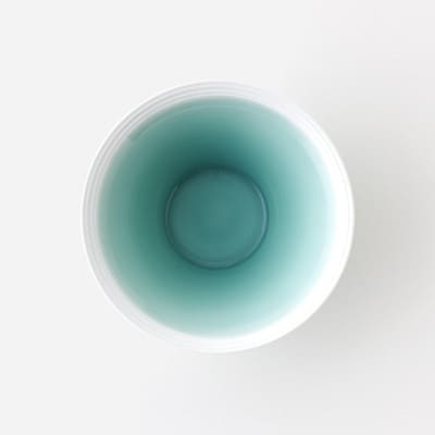 白彩深鉢