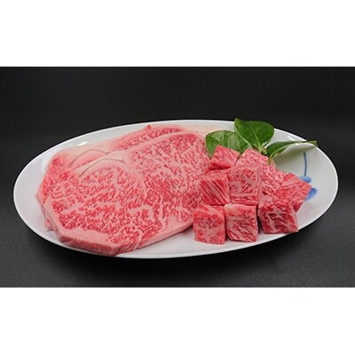 佐賀産和牛　ロース　ステーキ・サイコロセット　500g