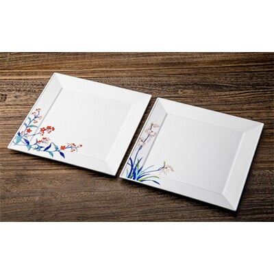 伊万里牛(A5)サーロインステーキ300g×5と伊万里焼き皿2枚