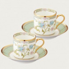【ヨシノ】コーヒー碗皿ペアセット(グリーン)