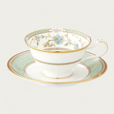 【ヨシノ】ティーコーヒー碗皿(グリーン)