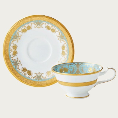 ジョージアンターコイズ カップ&ソーサーペア4857J/P59587(伊万里市)