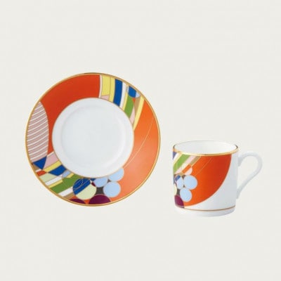 フランク・ロイド・ライト デザイン テーブルウェア(マーチバルーンズ)コーヒー碗皿(伊万里市)