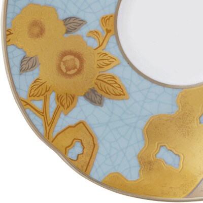 オマージュ コレクションデミタス碗皿(淡青絵薔薇文)H-768J/T2404(伊万里市)