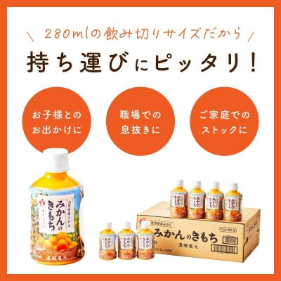 【佐賀県産温州みかん100%使用】みかんジュース みかんのきもち 280ml×24本入り 2箱セット