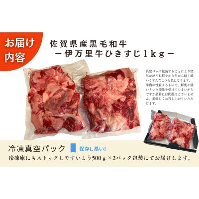 伊万里牛ひきすじ　1.0kg(500g×2パック)