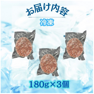 【佐賀牛100%使用】お肉屋さんの手ごねジューシー生ハンバーグ180g×3個
