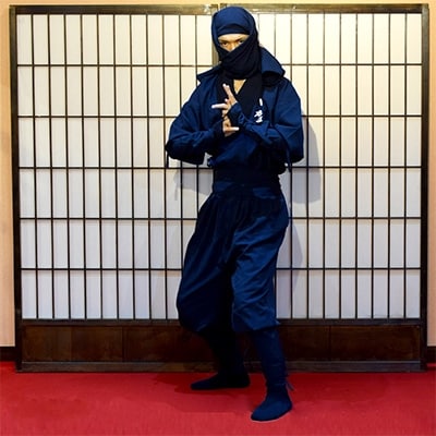 甲賀流忍者衣装　紺　長袖