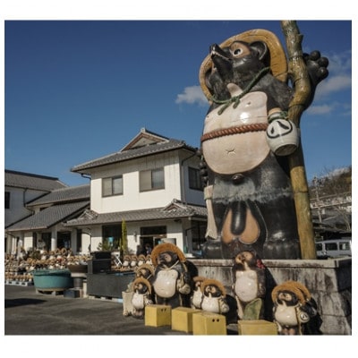 甲賀市 信楽焼 金運お願いふくろう (566-03A)