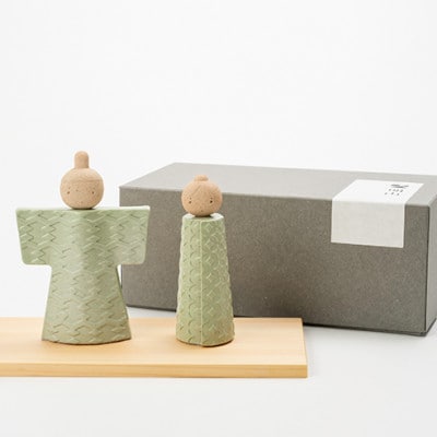 信楽焼・明山の陶雛人形　hina(ピンク)　hina-02