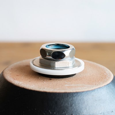 信楽焼・明山の仲良しふくろう丸型手洗鉢(φ30cm)　washbowl-08