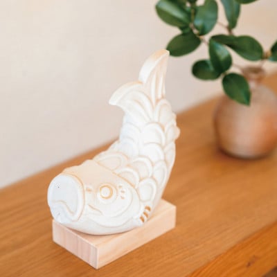 信楽焼・明山の　いわい 白鯉-SHIROGOI- 五月人形セット　iwai-k07