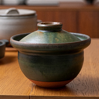 【信楽焼】中村周平　手作りご飯土鍋　2合用