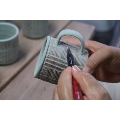 【信楽焼】都丸俊夫作　コーヒーがおいしくなる自慢のマグカップ