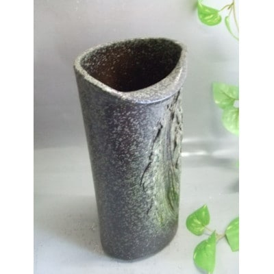 【信楽焼】斑点ビードロ釉花入れ　nha-020