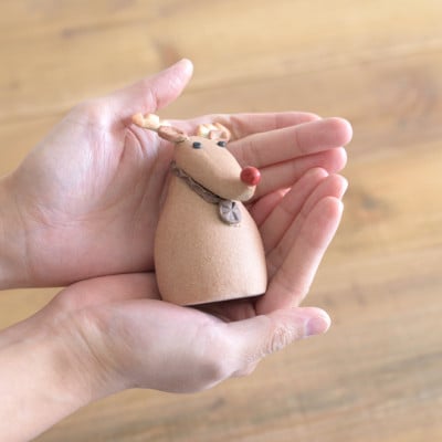 信楽焼・明山の　トナカイ　s15-10