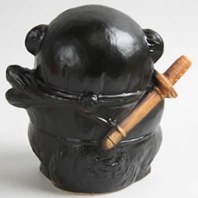 信楽焼 5号ドロン忍者狸(黒)