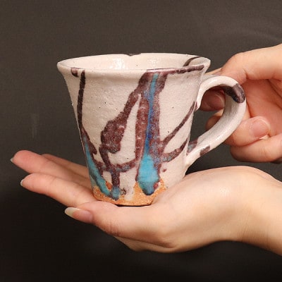 信楽焼 碧水マグカップ 陶器