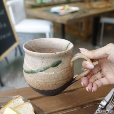 【満水500ml 】信楽焼 でかマグカップ/スープカップ(やまあい)