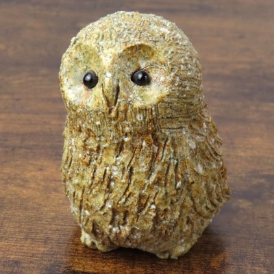 【信楽焼】手作りフクロウ親子　an-011
