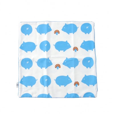 nordic+japan　クッションカバー 45×45cm 用 ブタ・ブルー