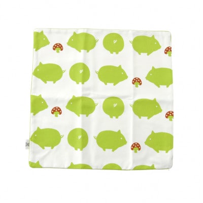 nordic+japan　クッションカバー 45×45cm 用 ブタ・グリーン