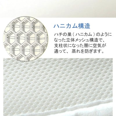 大人用ダブルラッセル敷パッド ハニカムメッシュ シングル 100×200cm
