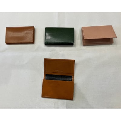 日本製本ヌメ皮名刺入れベージュ