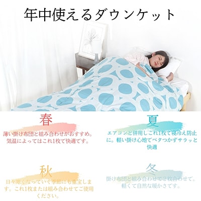 【春夏用】洗える羽毛肌掛け布団シングルサイズダウン90%0.3kgダウンケット洗濯可能グレー　国産