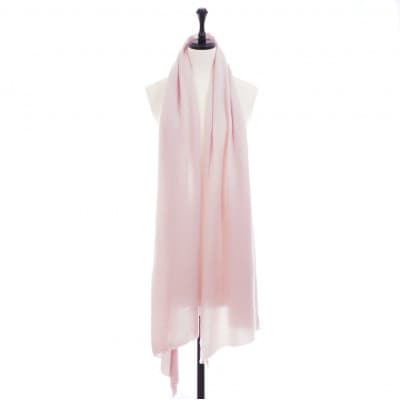 日本製 BABY  CASHMERE STOLE(150cm×60cm)　アイスピンク