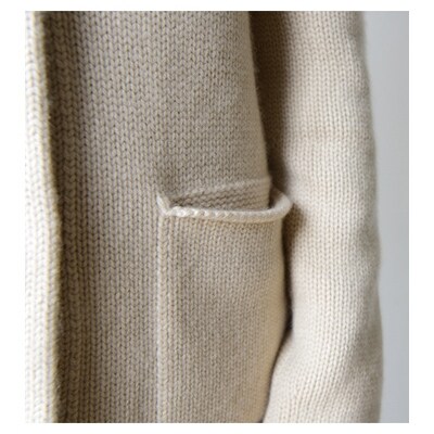 日本製 BABY CASHMERE　KNIT JACKT　ペールベージュ