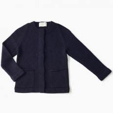 日本製 BABY CASHMERE KNIT JACKT ネイビー