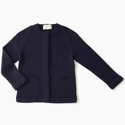 日本製 BABY CASHMERE　KNIT JACKT　ネイビー