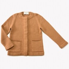 日本製 BABY CASHMERE KNIT JACKT キャメル