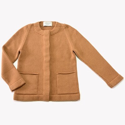 日本製 BABY CASHMERE　KNIT JACKT　キャメル