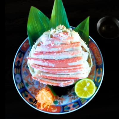 夫婦蟹 甲羅盛セット 松葉蟹 ほぐし身(大)※活き蟹(900g級)とコッペがに(中サイズ3個)