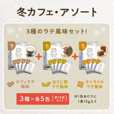 タンパクオトメ　冬カフェアソート15食セット分包タイプ(3種×各5包)(中津市)