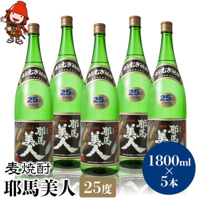 麦焼酎　耶馬美人25度　1,800ml×5　