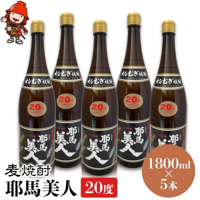 麦焼酎　耶馬美人20度　1,800ml×5　