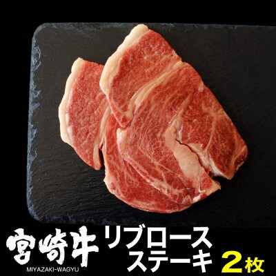 宮崎牛リブロースステーキ400g(200g×2)(日之影町)