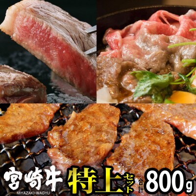 宮崎牛特上セット800g(日之影町)