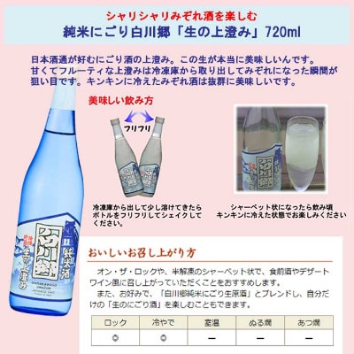 純米にごり白川郷生酒「冷凍呑みくらべセット」720ml×2本セット