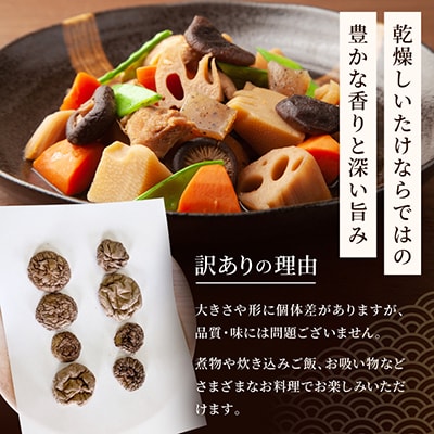 【訳あり】希少な国産乾燥しいたけ 丸型 計100g(20g×5袋)