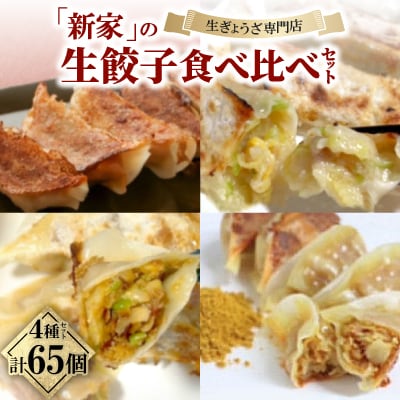 生ぎょうざ専門店「新家」 生餃子 4種 食べ比べセット 計65個