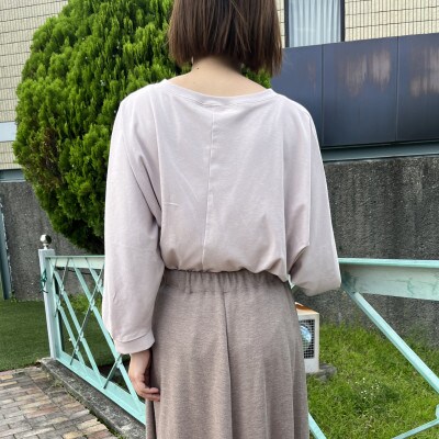 岐阜県大垣市【retricot-リトリコ-】ドルマンスリーブTee　ひわだ(1号サイズ)