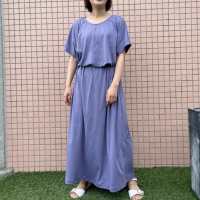 岐阜県大垣市【retricot-リトリコ-】ウエストマークワンピース　ブルーベリー(フリーサイズ)