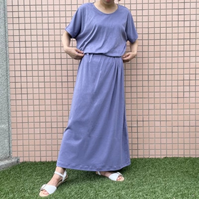 岐阜県大垣市【retricot-リトリコ-】ウエストマークワンピース　ブルーベリー(フリーサイズ)