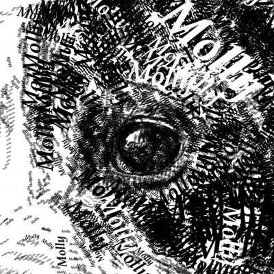 A3 文字だけを使った絵画 名前で描くオーダーうちの子アート ―動物・人― 文字ベースアート