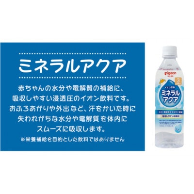 【ピジョン】ミネラルアクア 500ml×24本 ペットボトル飲料